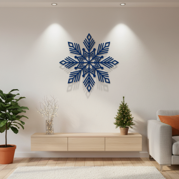 Adorno Navideño Elegante: Copo de Nieve Geométrico